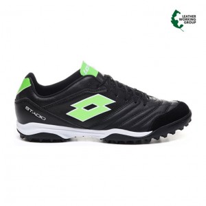 Botas de Futbol Lotto Stadio 300 II TF Hombre Negras Verde | ZN341734E9