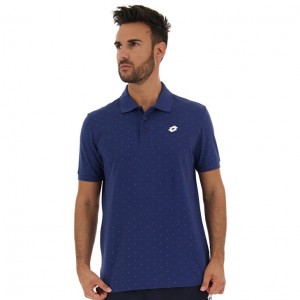 Camisa Polo Lotto Polo Elba II PQ Hombre Azules | QF541904U7