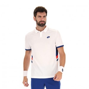 Camisa Polo Lotto Squadra III Hombre Blancas | BC931523X9