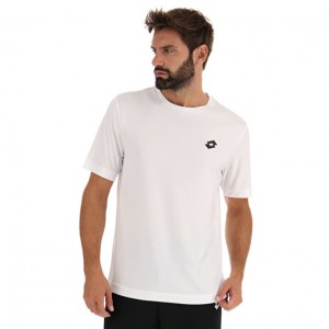 Camiseta Lotto MSP Sports Zip Hombre Blancas | KP091159Y5