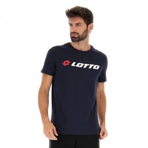 Camiseta Lotto Msc II Logo Hombre Azul Marino Azules | FR072777K3