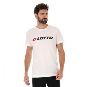 Camiseta Lotto Msc II Logo Hombre Blancas | UE660946J5