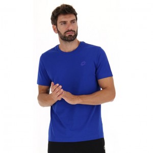 Camiseta Lotto Msc Sports Zip Hombre Azul Real Azules | DG444054L8