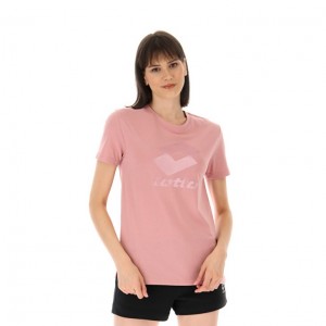 Camiseta Lotto Smart W IV Mujer Rosas | WJ725872G4