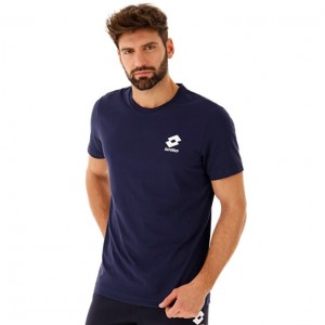 Camiseta Lotto Sports Zip BS JS Hombre Azul Marino Azules | LN399779X6