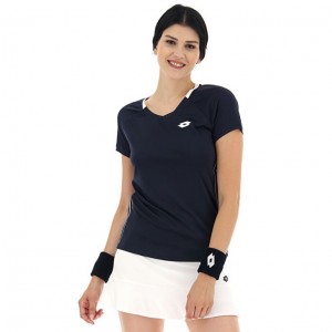 Camiseta Lotto Squadra W II PL Mujer Azul Marino Azules | WW389428H1