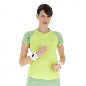 Camiseta Lotto Superrapida W VI Mujer Limón | XJ922562P7