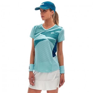 Camiseta Lotto Tech W I D2 Mujer Azules | CB048054E0