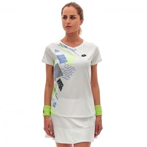 Camiseta Lotto Tech W I D5 Mujer Blancas | YC902390K4