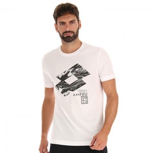 Camiseta Lotto Tee Losanga V Hombre Blancas | TV898839T9