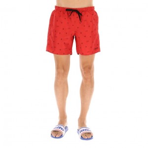 Short de Baño Lotto Beach Club Hombre Rojas | SL846654Y0