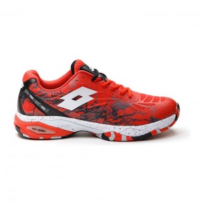 Zapatillas De Padel Lotto Superrapida 200 IV Hombre Rojas Blancas Negras | UF626242G8