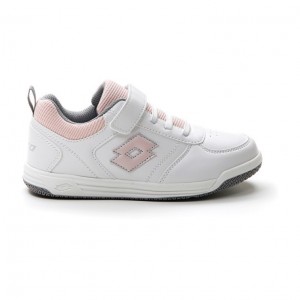 Zapatillas Deportivas Lotto Set Ace AMF XIX 1 CL S Niños Blancas Coral Claro Gris | JR587008L9