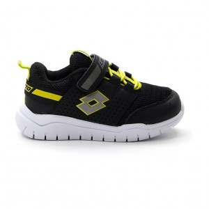 Zapatillas Deportivas Lotto Spacelite AMF INF S Niños Negras Amarillo | AO478997F2