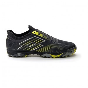Zapatillas Fútbol Sala Lotto Tacto 250 TF Hombre Gris Oscuro Plateadas Verde | AJ227132K6