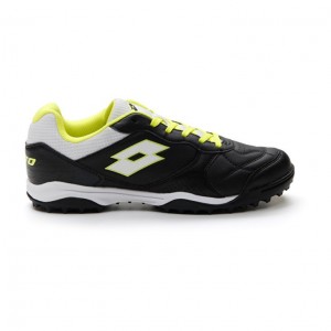 Zapatillas Fútbol Sala Lotto Tacto 300 VII TF Hombre Negras Blancas Verde | CV248024U7