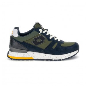 Zapatillas Lotto Tokyo Shibuya Hombre Verde Oliva Azul Marino Azules | FP199299H4