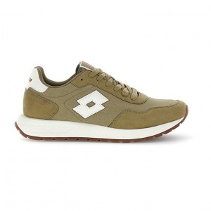 Zapatillas Lotto Trainer 2000 AMF CVS Hombre Marrones Blancas | BT231233X2