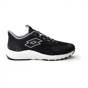 Zapatillas Running Lotto Kibra AMF II Hombre Negras Blancas | YR392319B6