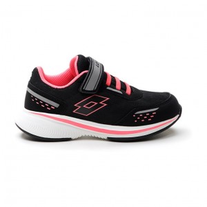 Zapatillas Running Lotto Speedevo 600 AMF CL S Niños Negras Gris Rosas | RJ565606L4
