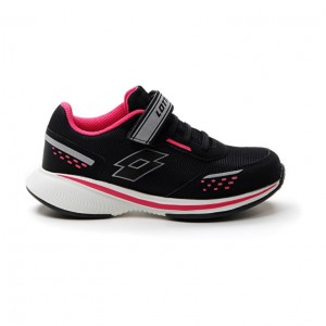 Zapatillas Running Lotto Speedevo 600 AMF II CL S Niños Negras Rosas | JT350165W3