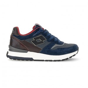 Zapatillas Running Lotto Tokyo Ginza Hombre Azules Negras Gris | HD125822U1