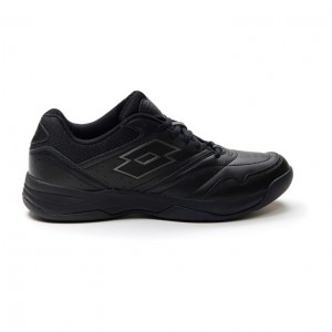 Zapatillas Tenis Lotto Court Logo AMF XIX Hombre Negras | OP073407S7