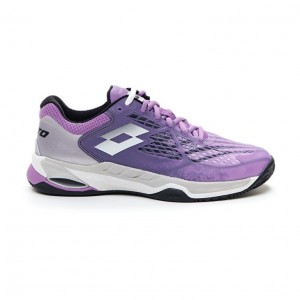 Zapatillas Tenis Lotto Mirage 100 CLY W Mujer Moradas Negras Plateadas | UF146494L8
