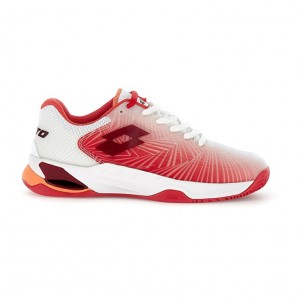 Zapatillas Tenis Lotto Mirage 100 II CLY W Mujer Blancas Rojas | GI250545B3