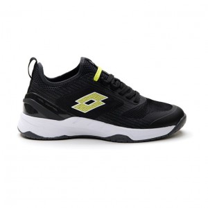 Zapatillas Tenis Lotto Mirage 200 SPD Hombre Negras Verde Gris Oscuro | GV946584N1