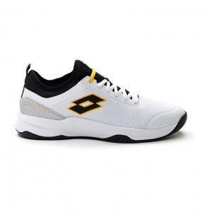 Zapatillas Tenis Lotto Mirage 500 II ALR Hombre Blancas Negras Amarillo | KJ748244K2