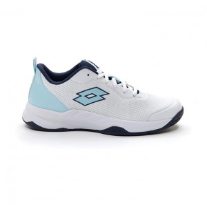 Zapatillas Tenis Lotto Mirage 600 ALR W Mujer Blancas Azules Azul Marino Azules | ZD544864D4