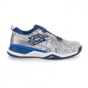 Zapatillas Tenis Lotto Raptor Hyperpulse 100 II SPD Hombre Plateadas Azules | KN852235X6