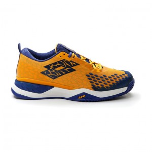 Zapatillas Tenis Lotto Raptor Hyperpulse 100 SPD Hombre Amarillo Azules | ZI411371A8