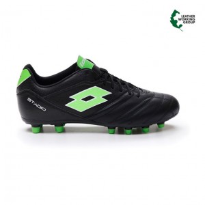 Zapatos De Fútbol Lotto Stadio 300 III FG Hombre Negras Verde | KY819921X0
