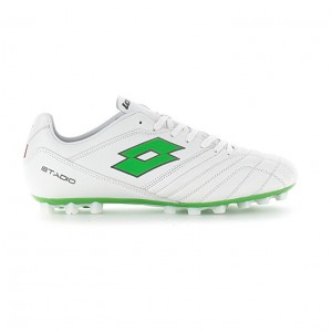 Zapatos De Fútbol Lotto Stadio 300 II AGM Hombre Blancas Verde | UI565996C2