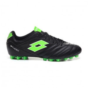 Zapatos De Fútbol Lotto Stadio 300 II AGM Hombre Negras Verde | TM216831S3