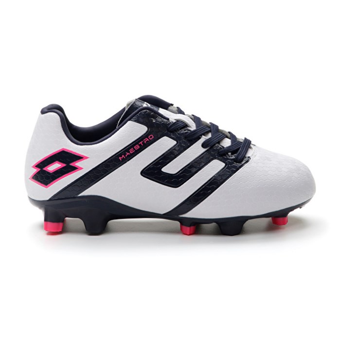 Botas de Futbol Lotto Maestro 700 IV FG JR Niños Blancas Azul Marino Azules | NZ368196G9