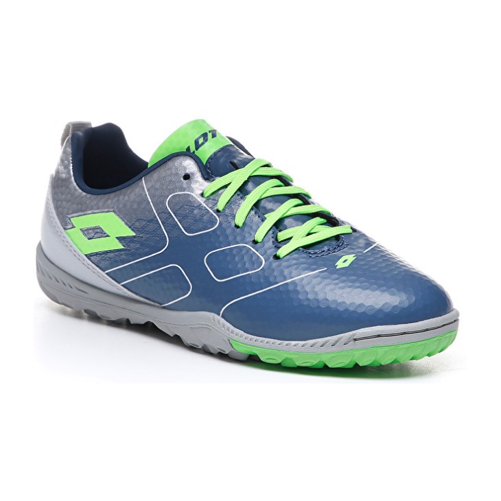 Botas de Futbol Lotto Maestro 700 TF JR Niños Plateadas Azules Verde | JP186368S7