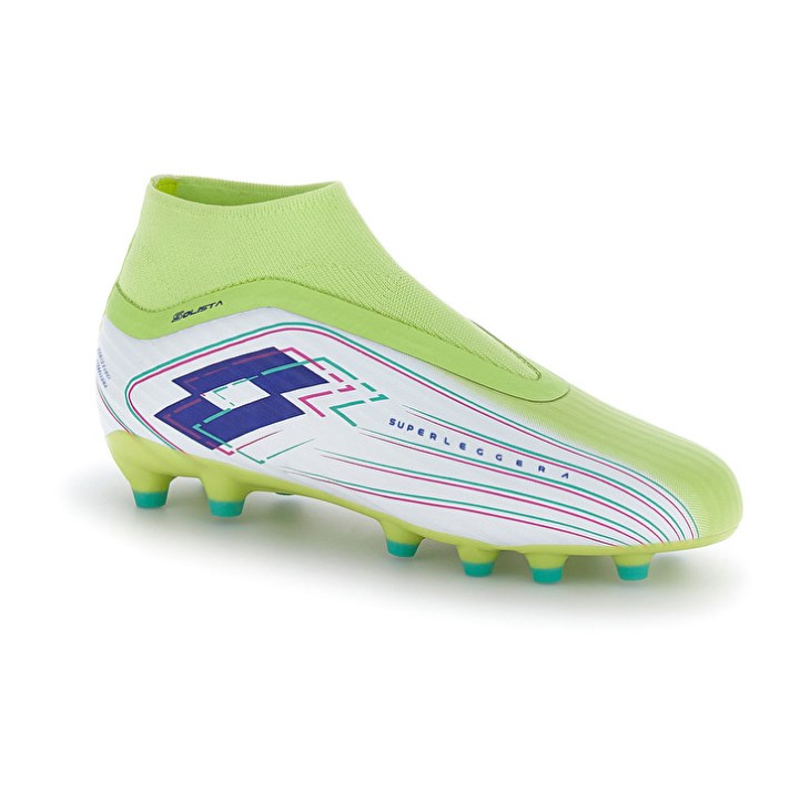 Botas de Futbol Lotto Solista 300 VIII Gravity FG Hombre Verde Blancas | EV476447L7
