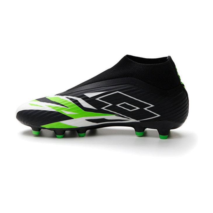 Botas de Futbol Lotto Solista 300 VI Gravity FG Hombre Negras Blancas Verde | DZ765156Z4