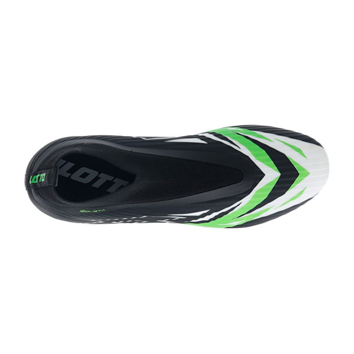Botas de Futbol Lotto Solista 300 VI Gravity FG Hombre Negras Blancas Verde | DZ765156Z4