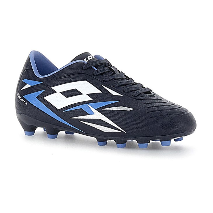 Botas de Futbol Lotto Solista 700 VI FG JR Niños Azul Marino Azules Blancas Azules | UL795709G4