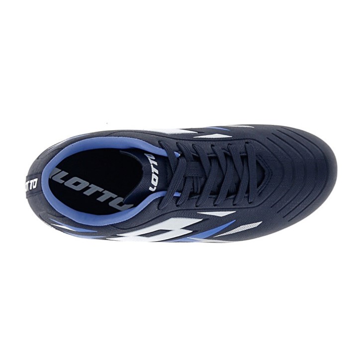 Botas de Futbol Lotto Solista 700 VI FG JR Niños Azul Marino Azules Blancas Azules | UL795709G4