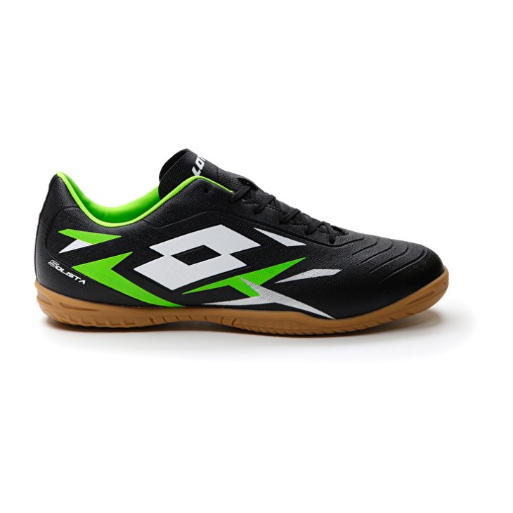 Botas de Futbol Lotto Solista 700 VI ID Hombre Negras Verde | QI292889T4