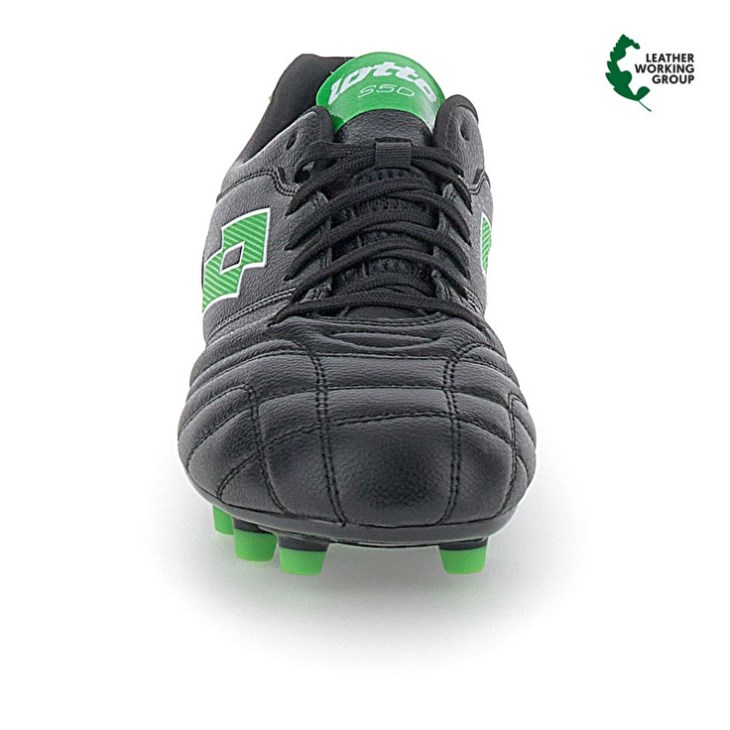 Botas de Futbol Lotto Stadio 300 III FG 50 Hombre Negras Verde | BY683868Y4