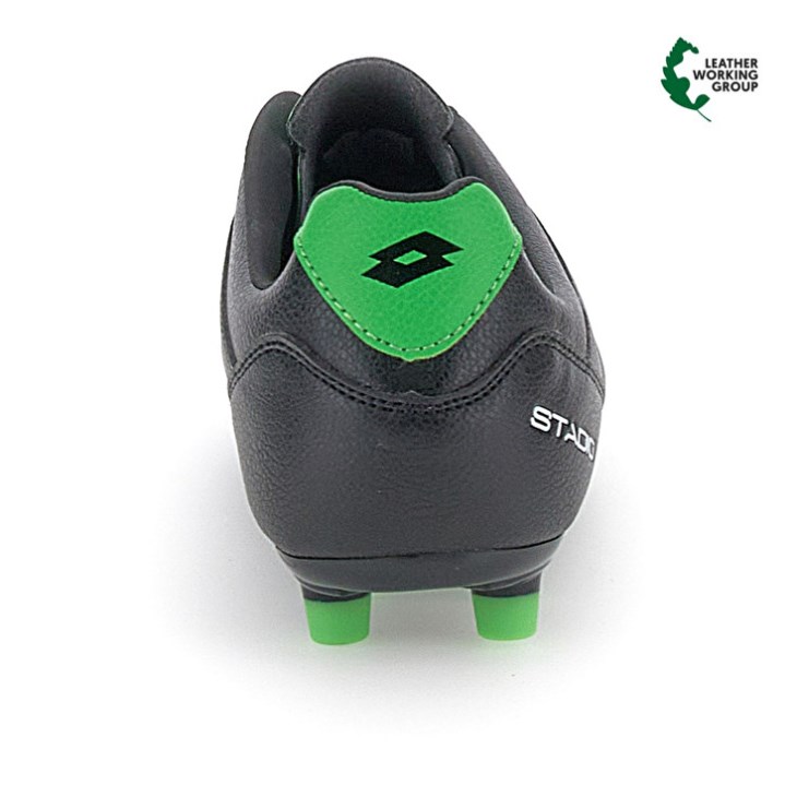 Botas de Futbol Lotto Stadio 300 III FG 50 Hombre Negras Verde | BY683868Y4