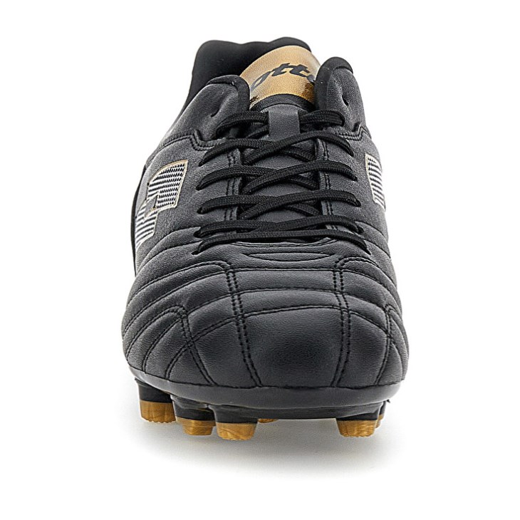 Botas de Futbol Lotto Stadio 705 FG Hombre Negras Doradas Claro | DT693889Y4