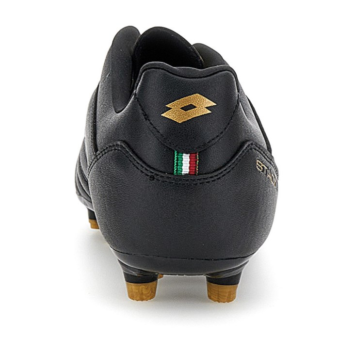 Botas de Futbol Lotto Stadio 705 FG Hombre Negras Doradas Claro | DT693889Y4