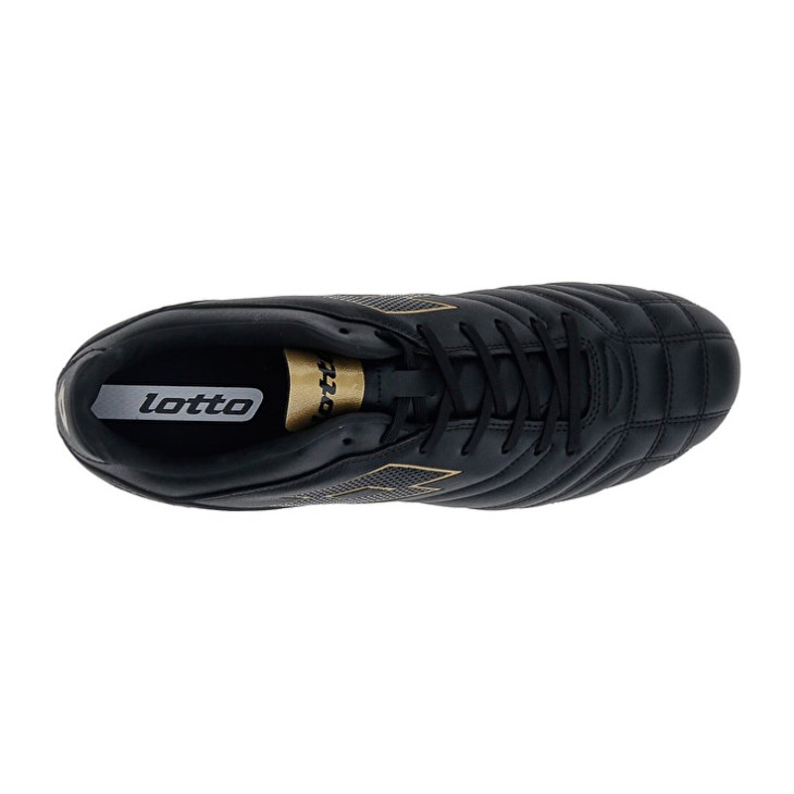Botas de Futbol Lotto Stadio 705 FG Hombre Negras Doradas Claro | DT693889Y4